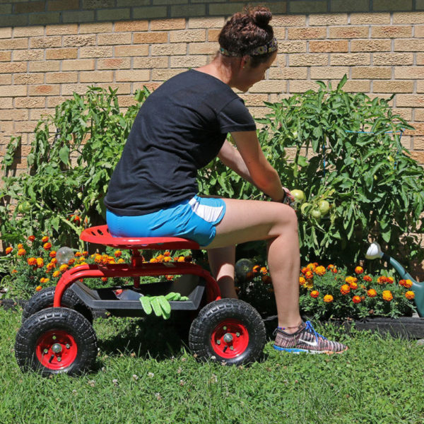 garden seat with wheels