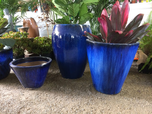 Large Blue Planters