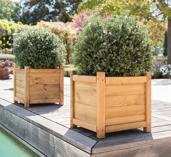 Square Wooden Planters